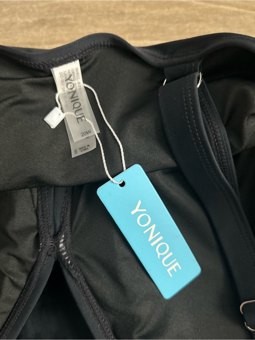 Yonique Black One-Piece Swimdress Size 20W - Picture 5 of 5